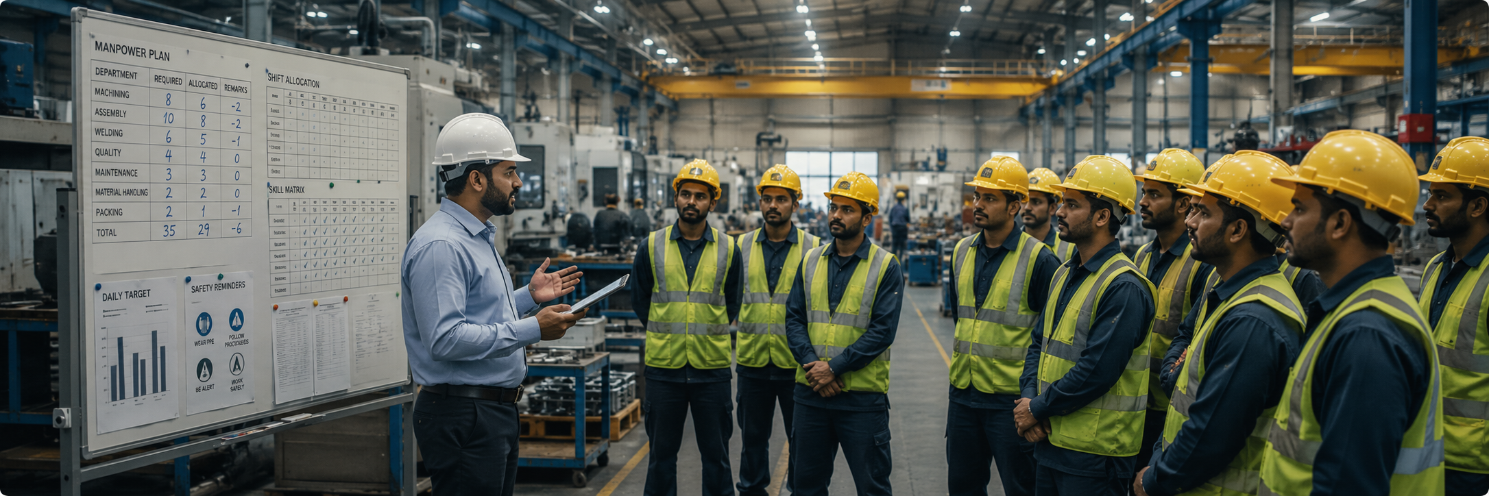Shop floor manpower coordination